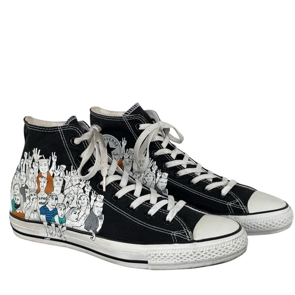 Men's Converse All Star Chuck Taylor Hi 'Crowd' High Top Sneakers Black | Sz 11 - Picture 2 of 15